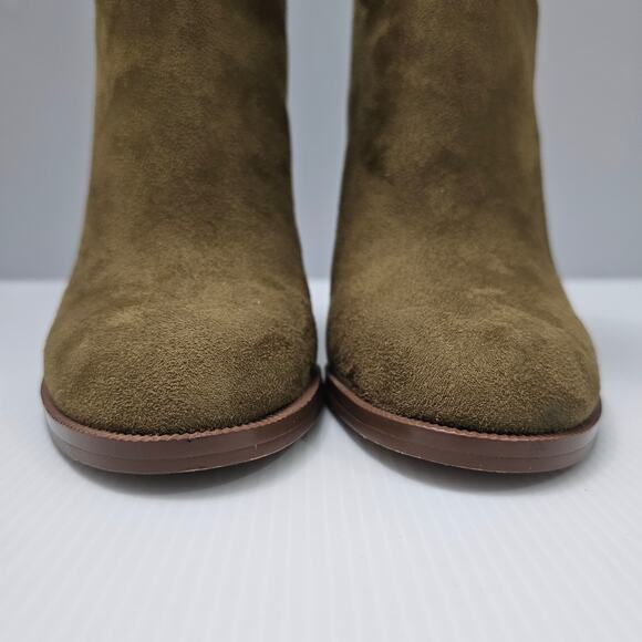 Jessica Simpson Finova Ankle Bootie Womens 8 Olive Green Buckle Western Heel - Picture 6 of 16